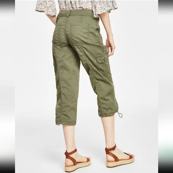 NWT Style & Co Green Women's Capris Pants Size 2 Petite - Picture 2 of 6